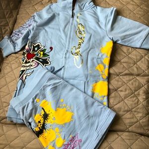Ed Hardy set baby blue